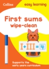 First Sums Age 3-5 Wipe Clean Activity Book : Ideal for Home Learning - Book