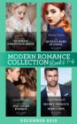 Modern Romance December 2019 Books 1-4 : The Greek's Surprise Christmas Bride (Conveniently Wed!) / the Queen's Baby Scandal / Proof of Their One-Night Passion / Secret Prince's Christmas Seduction - eBook