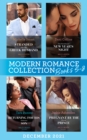 Modern Romance December 2021 Books 5-8 : Stranded with Her Greek Husband / One Snowbound New Year's Night / Returning for His Unknown Son / Pregnant by the Wrong Prince - eBook