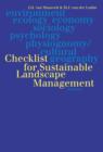 Checklist for Sustainable Landscape Management : Final Report of the EU Concerted Action AIR3-CT93-1210 - eBook
