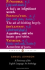 A Dictionary of the English Language: an Anthology - Book