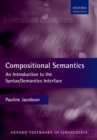 Compositional Semantics : An Introduction to the Syntax/Semantics Interface - eBook