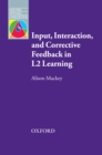 Input, Interaction and Corrective Feedback in L2 Learning - eBook