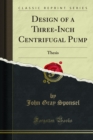 Design of a Three-Inch Centrifugal Pump : Thesis - eBook