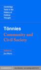 Tonnies: Community and Civil Society - eBook
