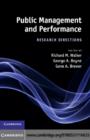 Public Management and Performance : Research Directions - eBook