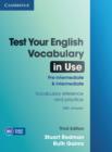 Test Your English Vocabulary in Use Pre-intermediate and Intermediate with Answers - Book
