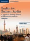 English for Business Studies Student's Book : A Course for Business Studies and Economics Students - Book
