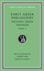 Early Greek Philosophy, Volume V : Western Greek Thinkers, Part 2 - Book