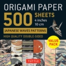 Origami Paper 500 sheets Japanese Waves 4" (10 cm) - Book