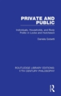 Private and Public : Individuals, Households, and Body Politic in Locke and Hutcheson - eBook