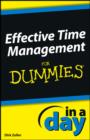 Effective Time Management In a Day For Dummies - eBook