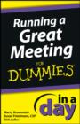 Running a Great Meeting In a Day For Dummies - eBook