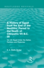 A History of Egypt from the End of the Neolithic Period to the Death of Cleopatra VII B.C. 30 (Routledge Revivals) : Vol. VII: Egypt Under the Saites, Persians and Ptolemies - eBook