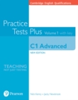 Cambridge English Qualifications: C1 Advanced Practice Tests Plus Volume 1 with key - Book