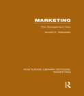 Marketing (RLE Marketing) : The Management Way - eBook