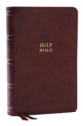 NKJV, Single-Column Reference Bible, Verse-by-verse, Brown Leathersoft, Red Letter, Comfort Print - Book