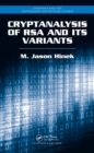 Cryptanalysis of RSA and Its Variants - eBook