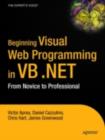 Beginning Visual Web Programming in VB .NET : From Novice to Professional - eBook