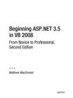 Beginning ASP.NET 3.5 in VB 2008 : From Novice to Professional - eBook