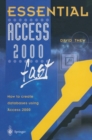 Essential Access 2000 fast : How to create databases using Access 2000 - eBook