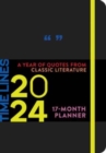 Time Lines: A Year of Quotes from Classic Literature-17-Month 2024 Planner - Book