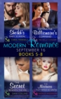 Modern Romance September 2016 Books 5-8 : The Sheikh's Baby Scandal (One Night with Consequences) / Defying the Billionaire's Command / the Secret Beneath the Veil / the Mistress That Tamed De Santis - eBook