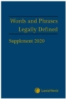 Words and Phrases Legally Defined 2020 Supplement - Book