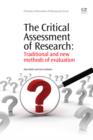 The Critical Assessment of Research : Traditional And New Methods Of Evaluation - eBook