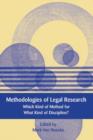 Methodologies of Legal Research : Which Kind of Method for What Kind of Discipline? - eBook