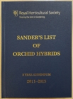 Sander's List of Orchid Hybrids 3 Year Addendum 2011-2013 - Book