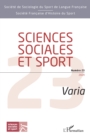 Sciences sociales et sport : Varia - eBook