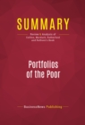 Summary: Portfolios of the Poor : Review and Analysis of Collins, Morduch, Rutherford and Ruthven's Book - eBook