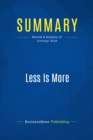 Summary: Less Is More - eBook