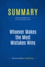 Summary: Whoever Makes the Most Mistakes Wins - eBook