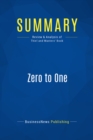 Summary: Zero to One - eBook