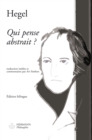 Qui pense abstrait ? : suivi de "Hegel sans secret" par Ari Simhon - eBook