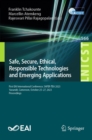 Safe, Secure, Ethical, Responsible Technologies and Emerging Applications : First EAI International Conference, SAFER-TEA 2023, Yaounde, Cameroon, October 25-27, 2023, Proceedings - eBook