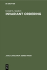Invariant Ordering - eBook