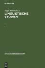 Linguistische Studien. 1 - eBook