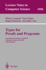 Types for Proofs and Programs : International Workshop, TYPES'99, Lokeberg, Sweden, June 12-16, 1999, Selected Papers - eBook