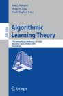 Algorithmic Learning Theory : 17th International Conference, ALT 2006, Barcelona, Spain, October 7-10, 2006, Proceedings - eBook