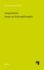 Essays zur Kulturphilosophie - eBook