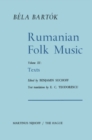 Rumanian Folk Music : Texts - eBook
