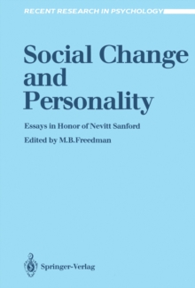 Social Change and Personality : Essays in Honor of Nevitt Sanford