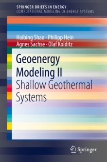 Geoenergy Modeling II : Shallow Geothermal Systems