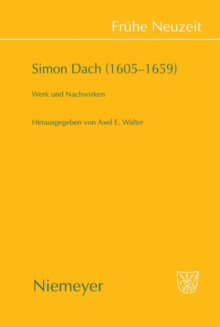 Simon Dach (1605-1659) : Werk und Nachwirken
