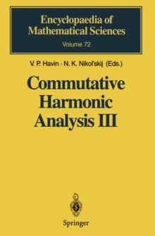 Commutative Harmonic Analysis III : Generalized Functions. Application