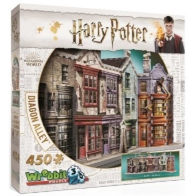 Harry Potter - Diagon Alley 450 Piece Wrebbit 3D Puzzle, Paperback Book