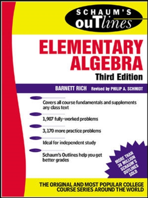 Schaum's Outline of Elementary Algebra, PDF eBook